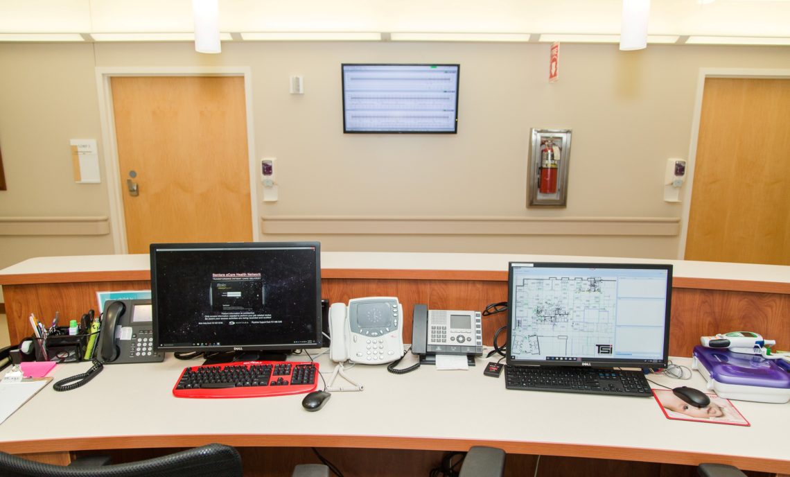 Nurses station at the heart of the maternity center